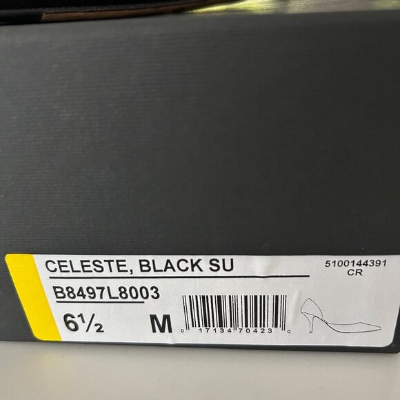 Vince Women's Celeste d'Orsay High-Heel Pumps, Black Suede, Womens Size 6.5M - Picture 4 of 4